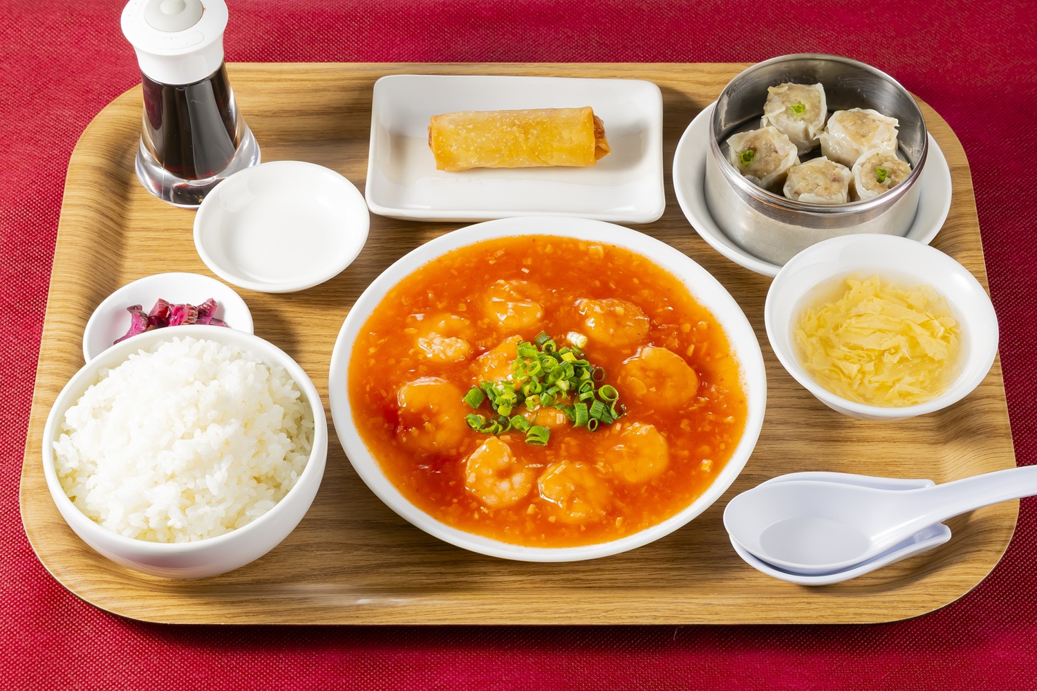 シウマイ定食（海老のチリソース定食）
