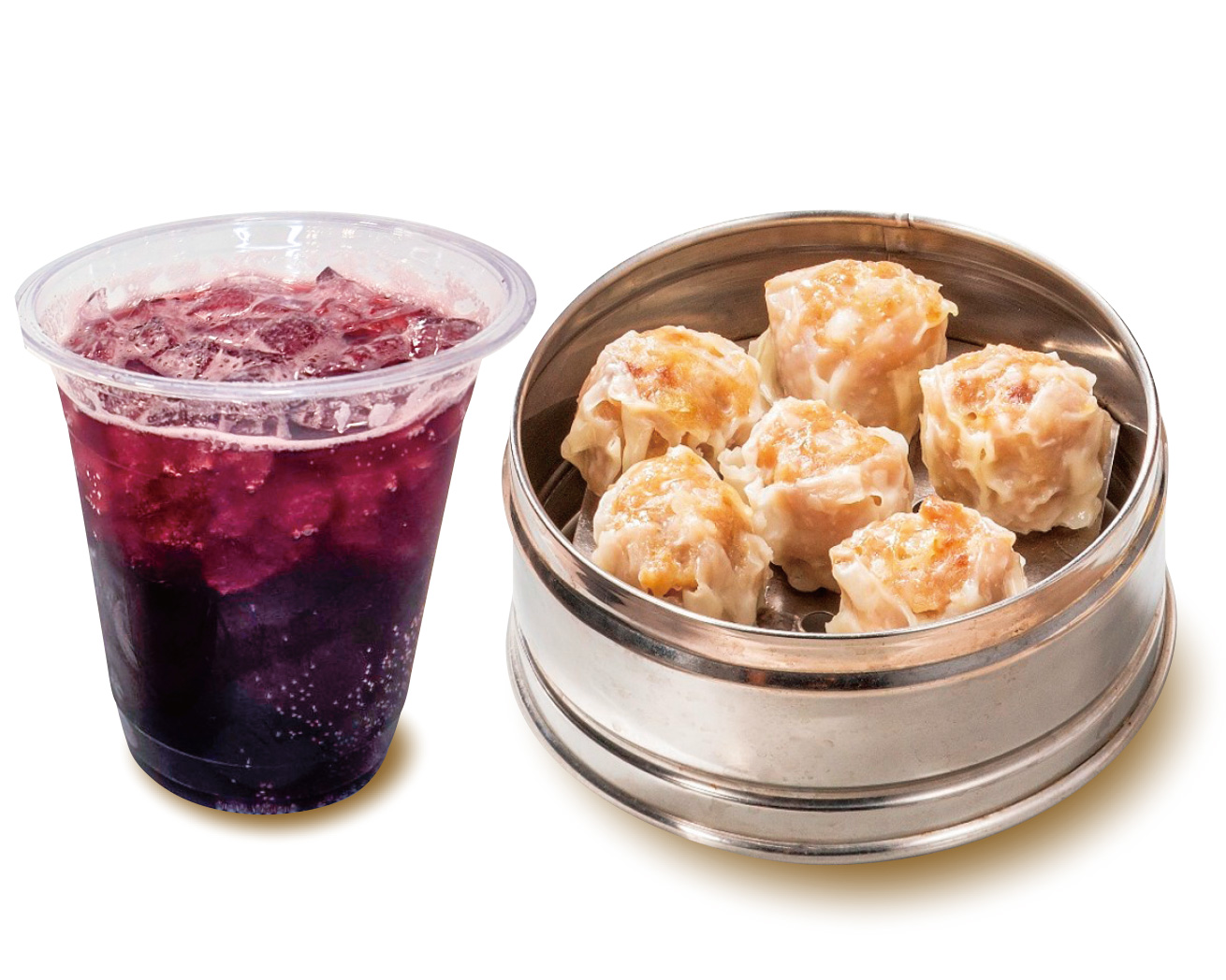 赤レンガハイと昔ながらのシウマイ6個